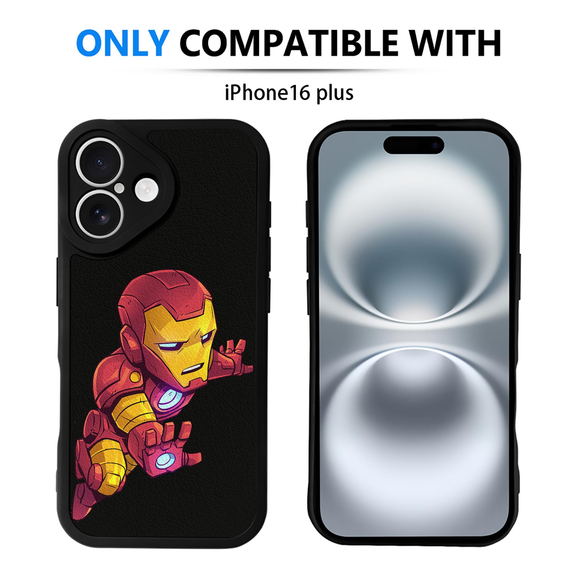 （画像用） アベンジャーズ The Avengers 【iPhone 16シリーズ対応】シリコンスマホケース（レザー調） 材質：シリコン
